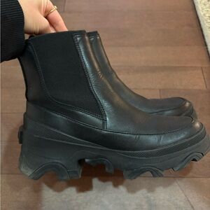 Sorel Brex Waterproof Chelsea / Ankle Rain Boots in Black